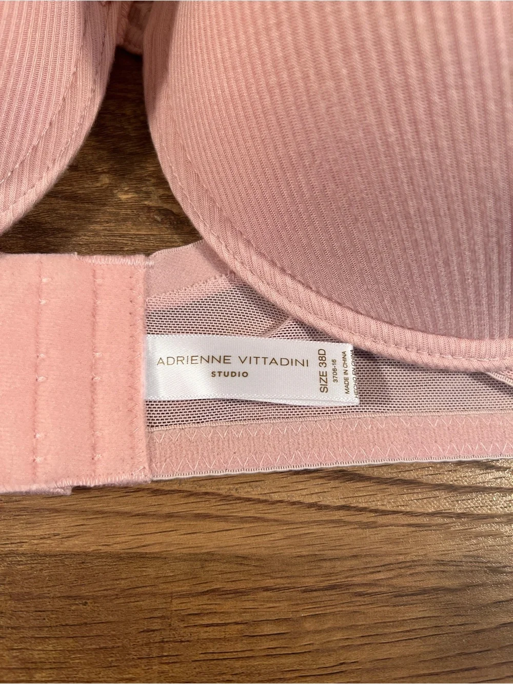 Adrienne Vittadini Bra Set 38D 2pc Ribbed Pink & Plum Underwire Full Figure NWOT